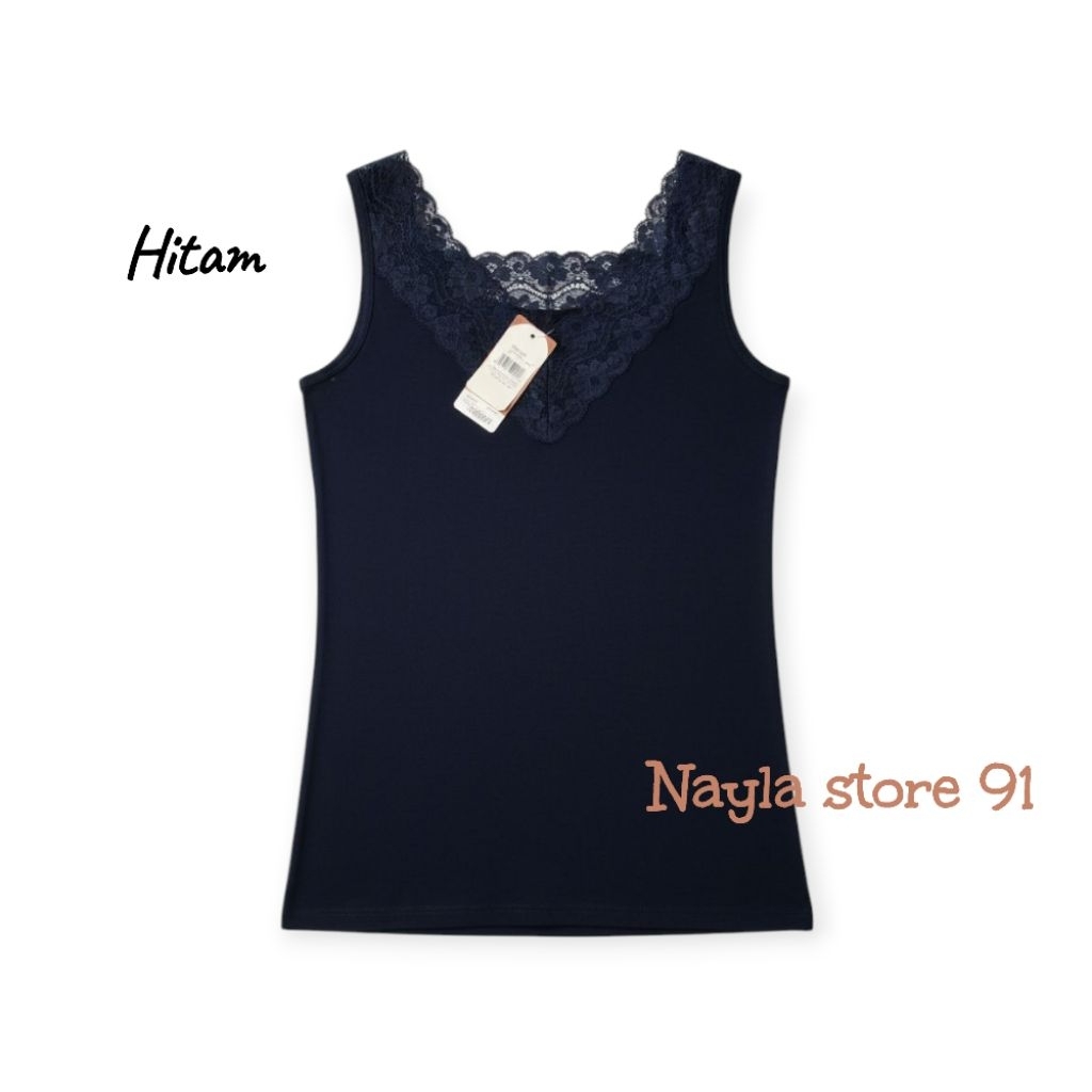 Tanktop Miranda Tali Renda V Neck/ Kaos dalam wanita dewasa / camisol dewasa