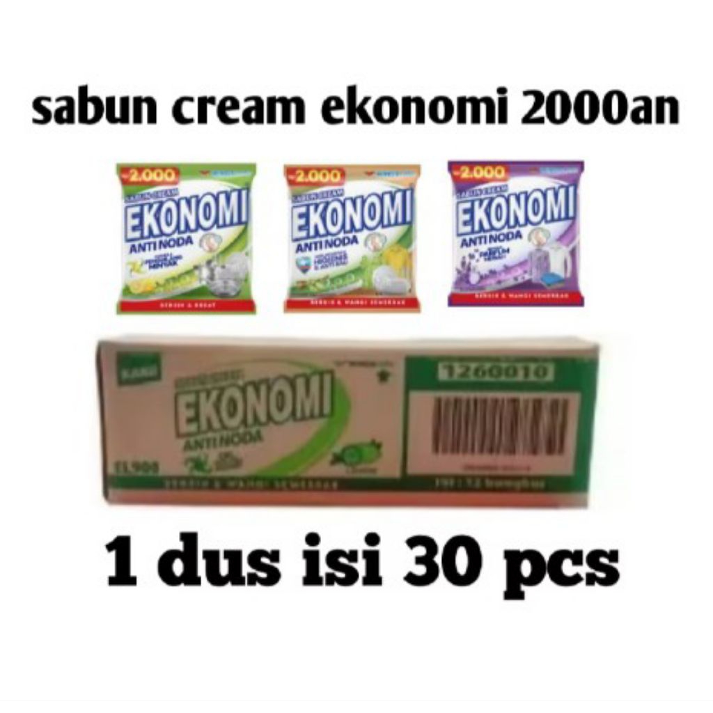 1 dus sabun cream ekonomi 2000an isi 30 pcs