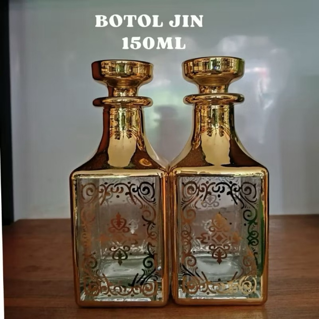 BOTOL JIN GOLD 150 UV COCOK UNTUK DISPLAY PARFUME / RED DIFUSER