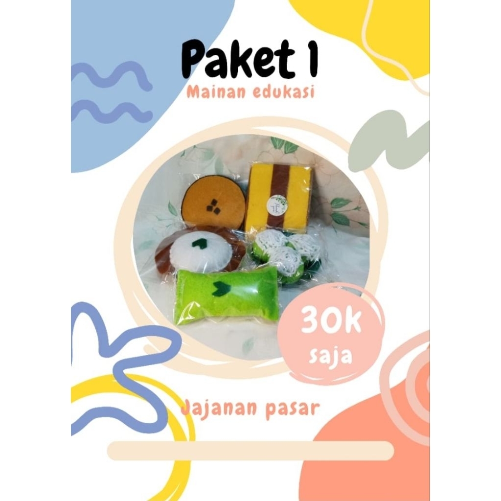 MAINAN EDUKASI ANAK, MAINAN JAJANAN PASAR FLANEL