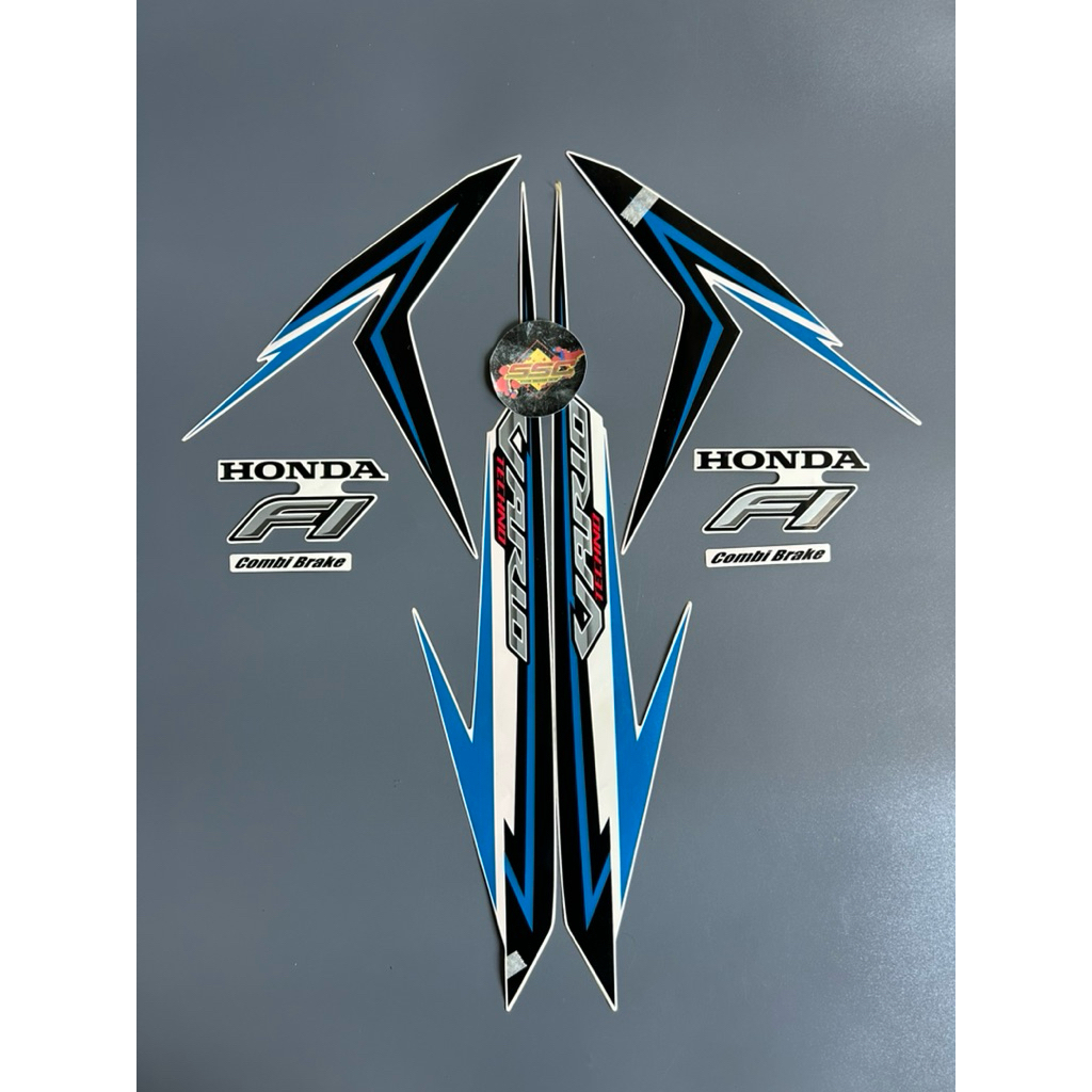 STRIPING STIKER VARIO TECHNO 125 2016 PUTIH LIS BIRU GRADE ORI