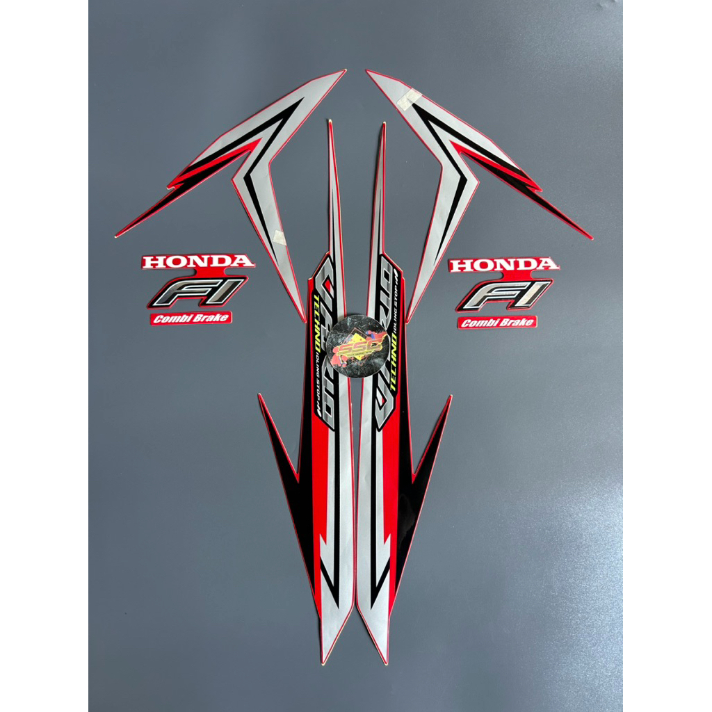 STRIPING STIKER VARIO TECHNO 125 2016 MERAH GRADE ORI