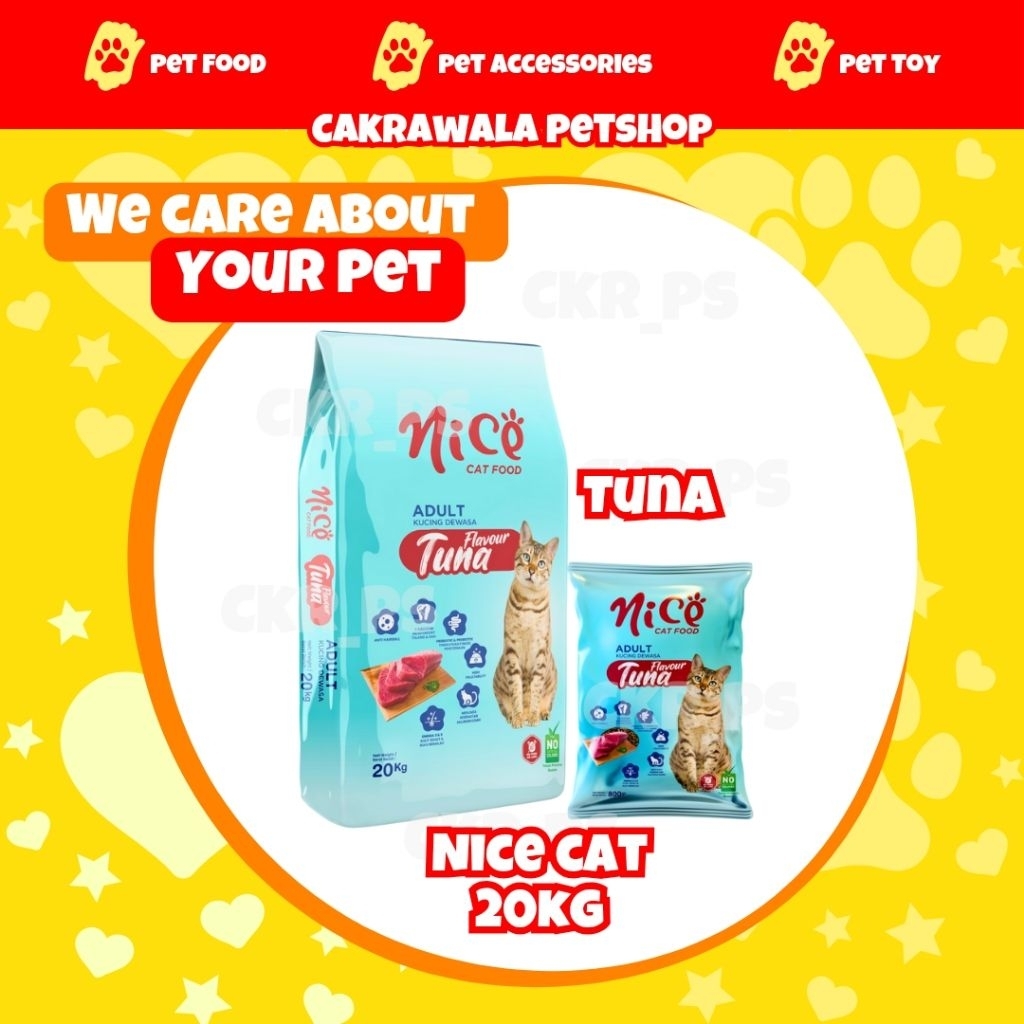MAKANAN KUCING NICE 20KG / PAKAN KUCING SAK 20KG