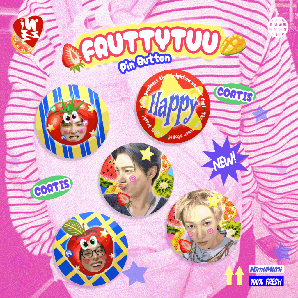 CORTIS PIN | FRUTTYTUU Pin Button Cortis| | PIN KPOP PIN GIFT KPOP | BAG PINS