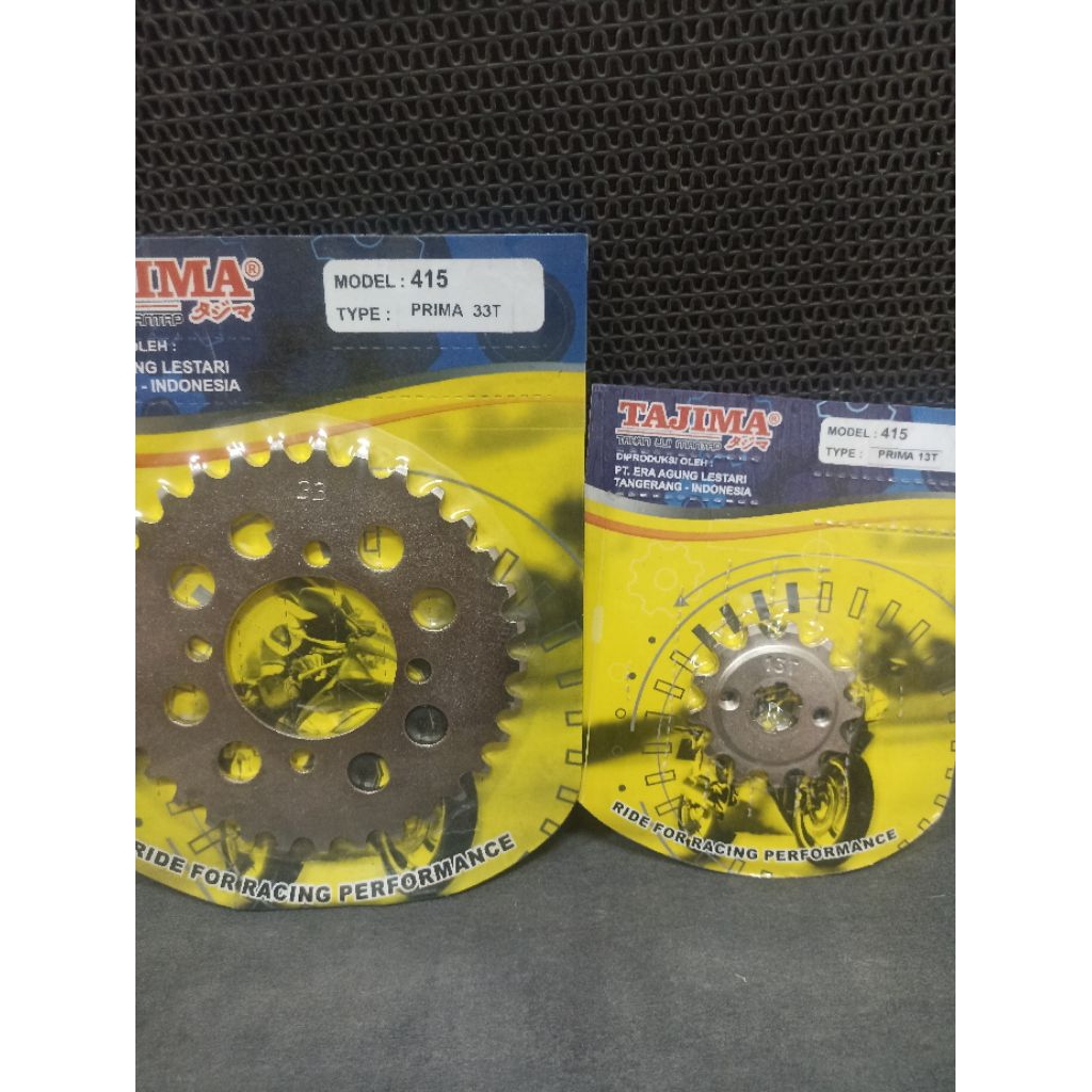 GIR 415 GEAR DEPAN BELAKANG GRAND SUPRA 13 31 32 33 34TT NICKEL GEAR TIPIS 415