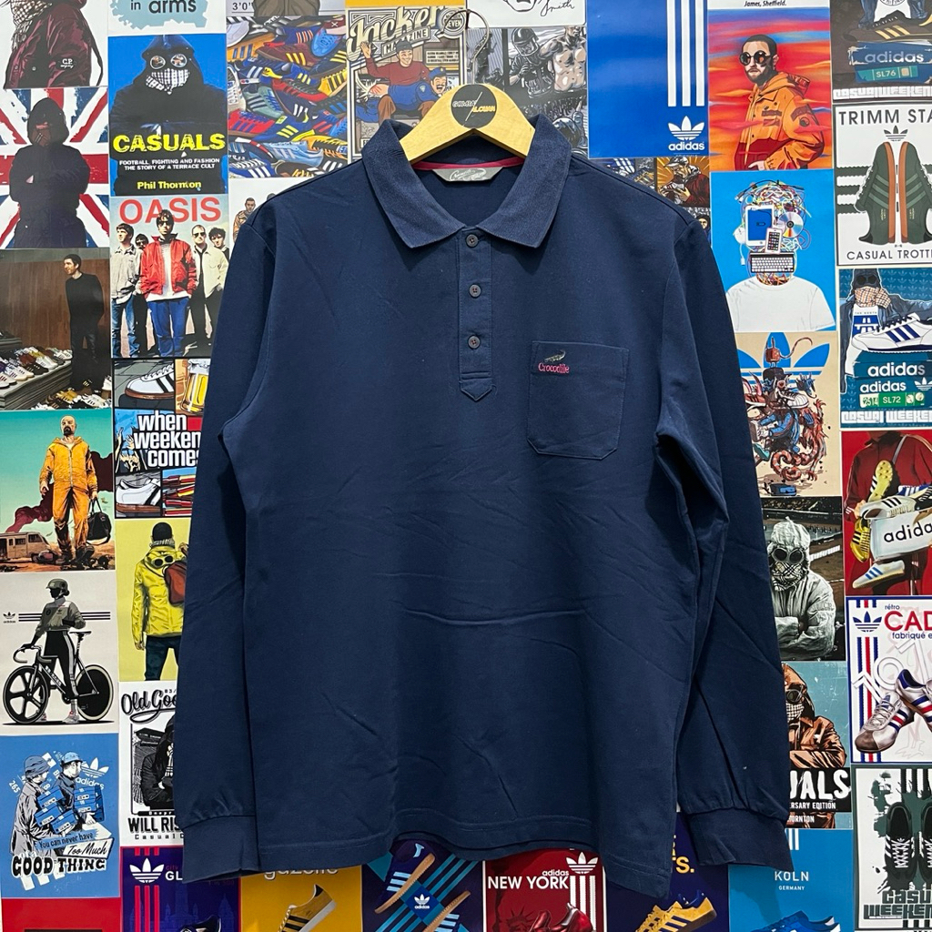 Long Sleeve / Polo Shirt / Rugby Shirt / Vintage / Second / CROCODILE
