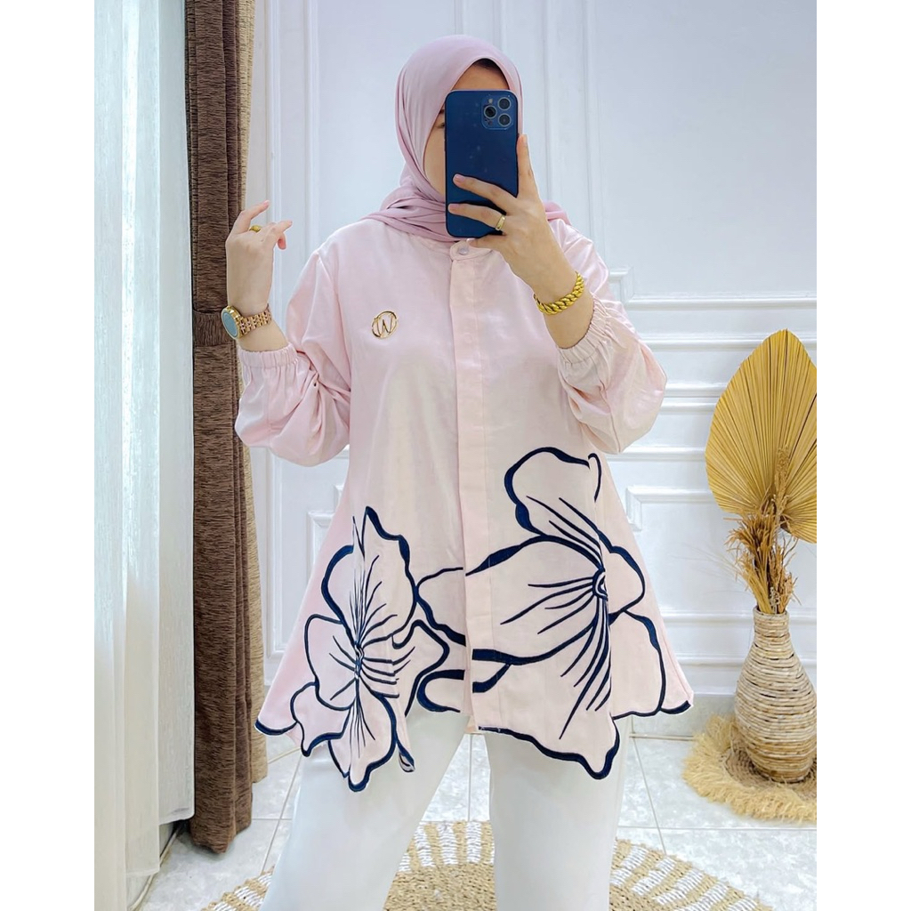 Atasan winody Edelwiis bordir bunga By winody Original