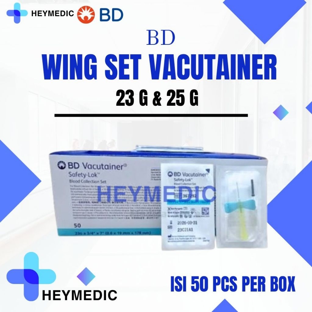Wing Set BD Vacutainer BD 23G dan 25G Harga/Box