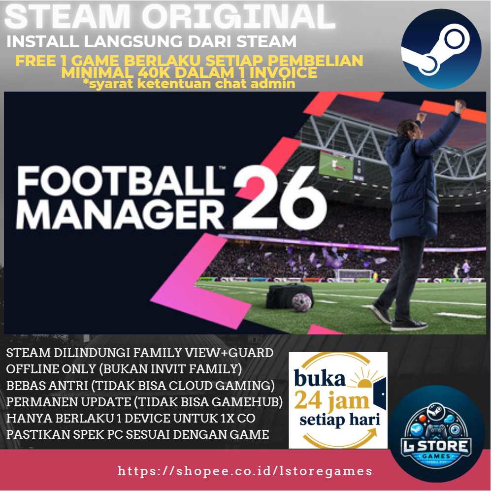 Football Manager 26 FM MAC Offline Game PC Original