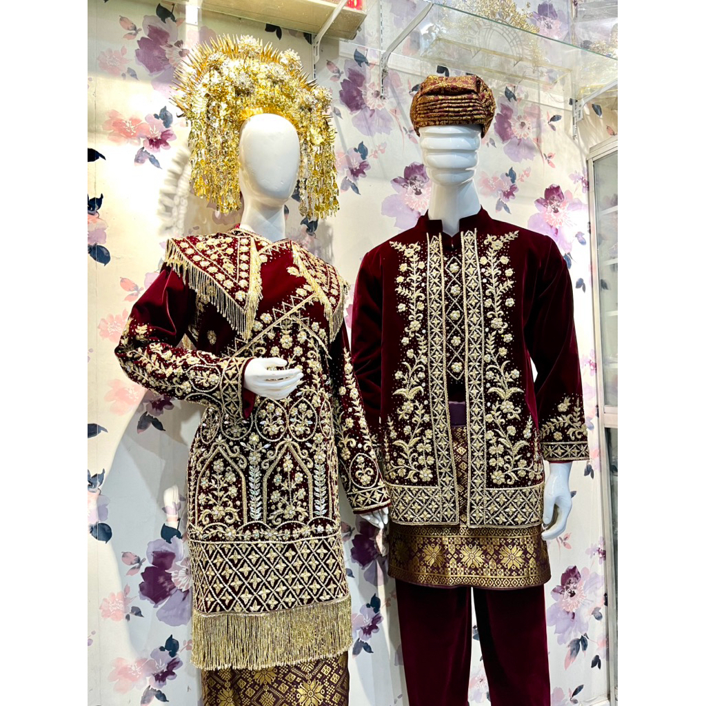 Baju Penganten Terbaru/Baju penganten minang bahan milano/baju pengantin padang/baju anak daro/baju 