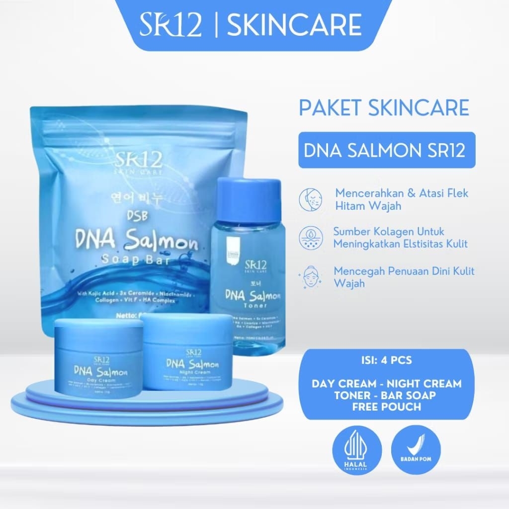 DNA salmon Cream Siang Dan Cream Malam DNA Salmon SR12 | DNA Salmon Day Dream | DNA Salmon Night Cre