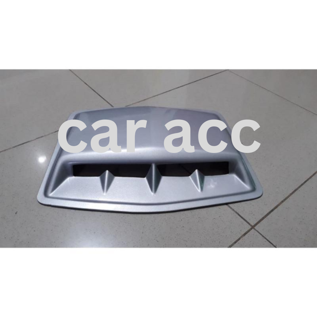 (Car acc) Air Flow Air Scoop kap mesin Universal Sporty Putih Hitam Silver Di Atas Kap Mobil