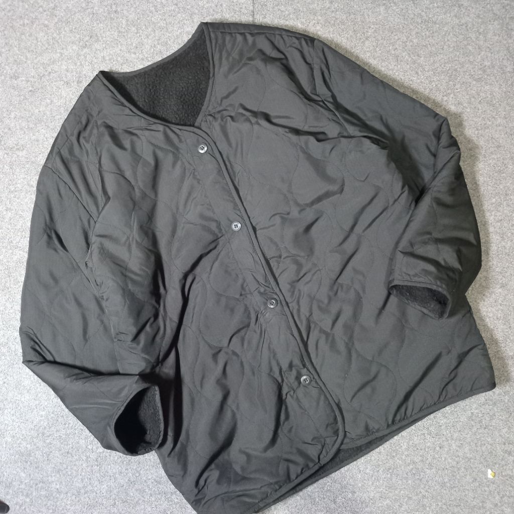 BackNumber Reversible Sherpa Jacket Military Iner sz XL