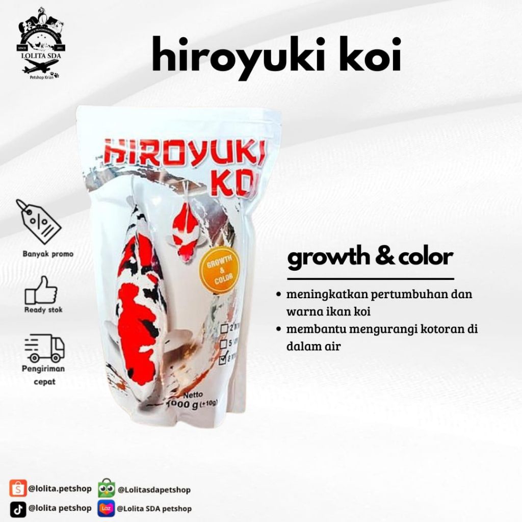 Pakan ikan koi / hiroyuki koi growth & color