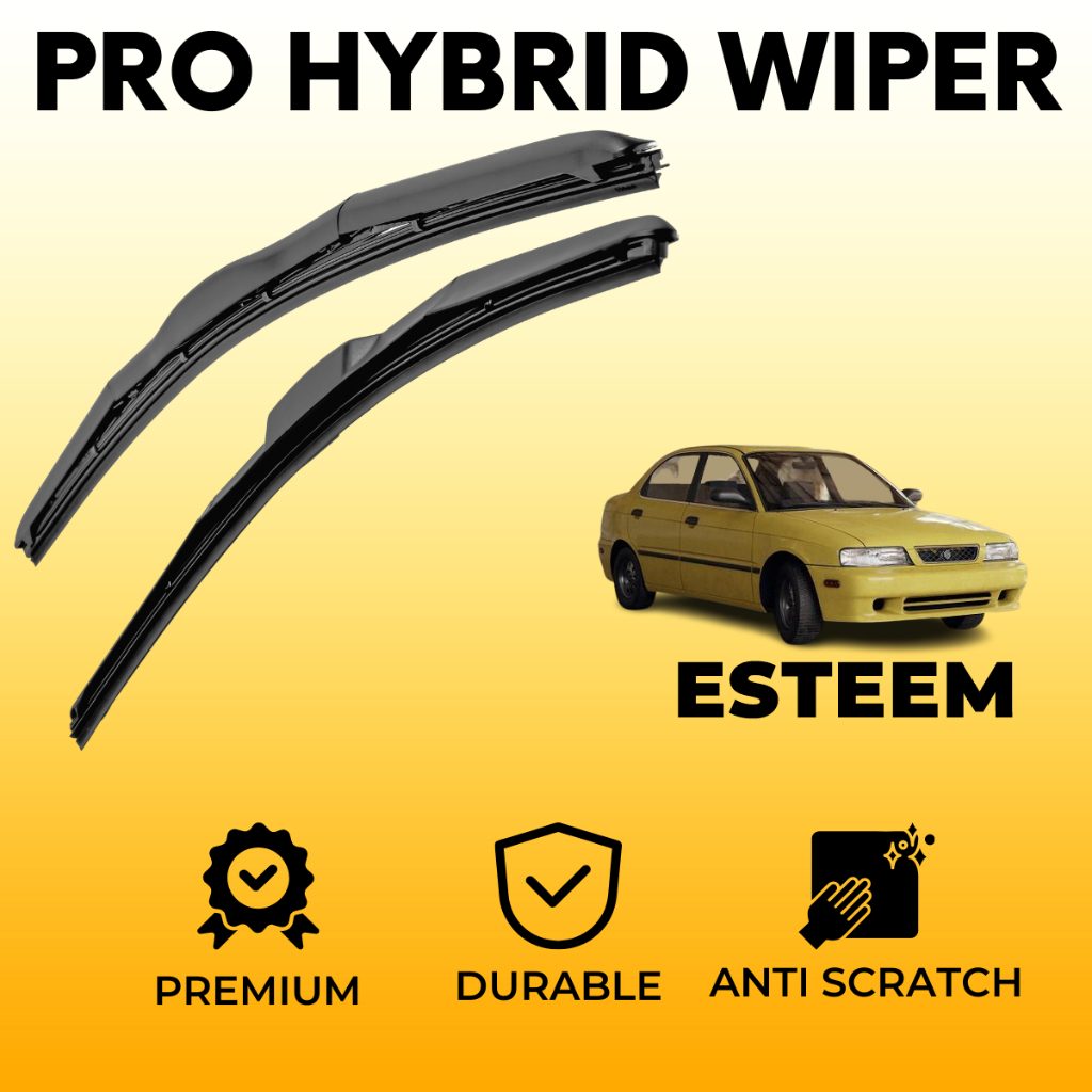 Premium Wiper Kaca Depan Hybrid Mobil Esteem Blade Karet Sepasang Original