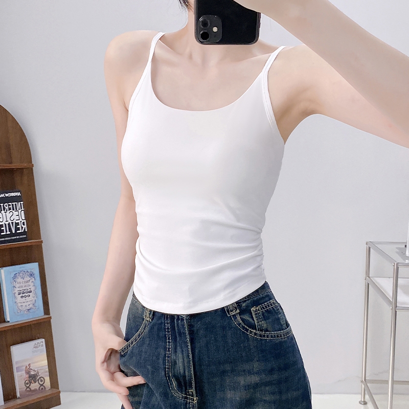 Atasan Kaos Tank Top Bra  Olahraga Wanita Slim Fit Yoga Senam Fitnes Gym Badminton Volly Running Baj