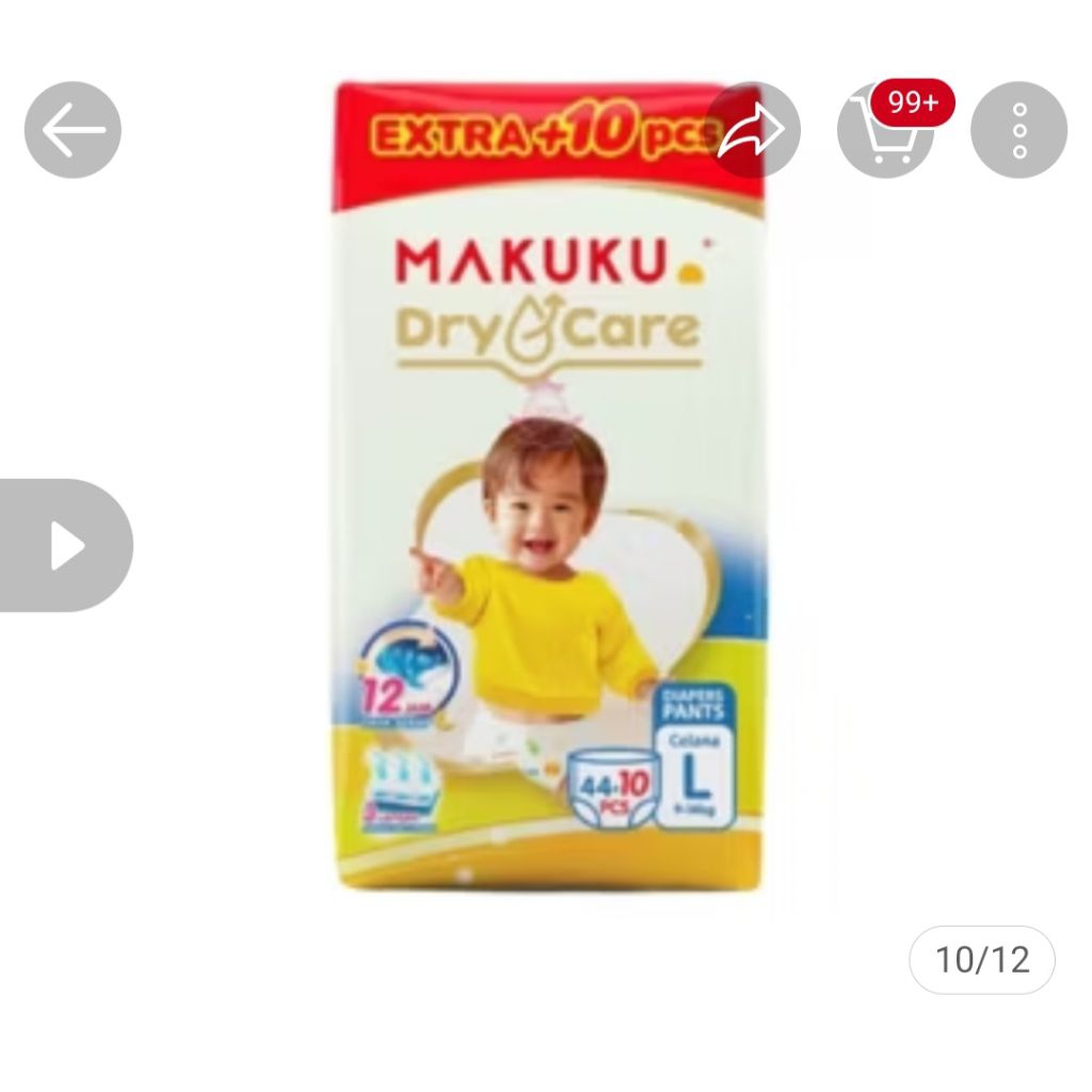 makuku pampers Pants L54+6 | makuku sap comfort fit | diapers makuku L60