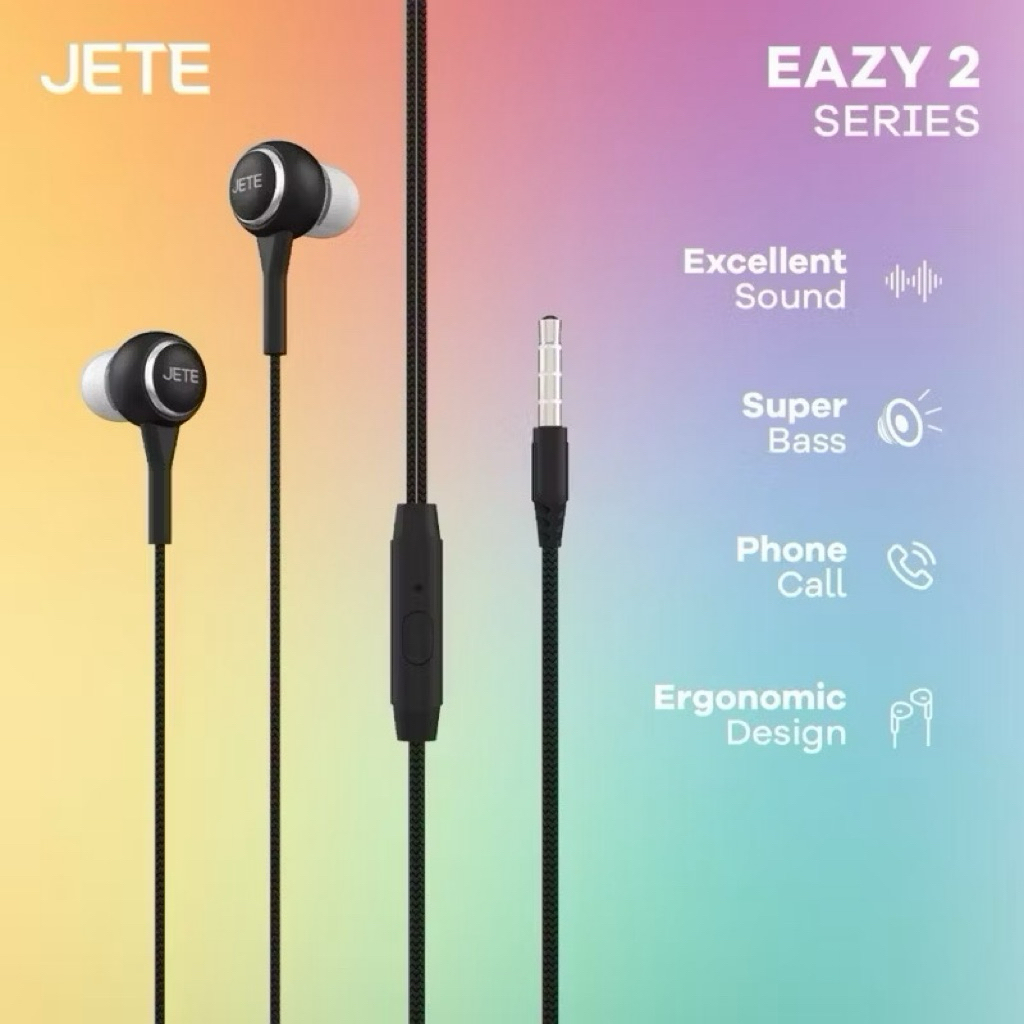 Headset kabel | JETE EASY 2 | Earphones Earpods excellence sound