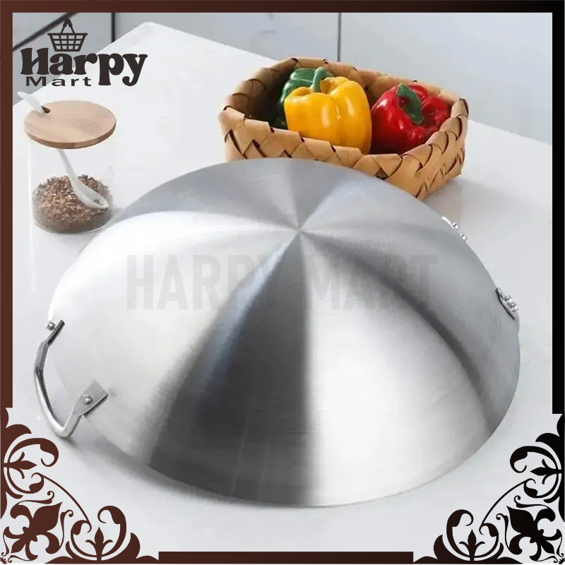TERBARU Wajan Kuali premium tebal/kuali Stainless steel/Wajan Stainless - Kuali Besar Katel Anti
