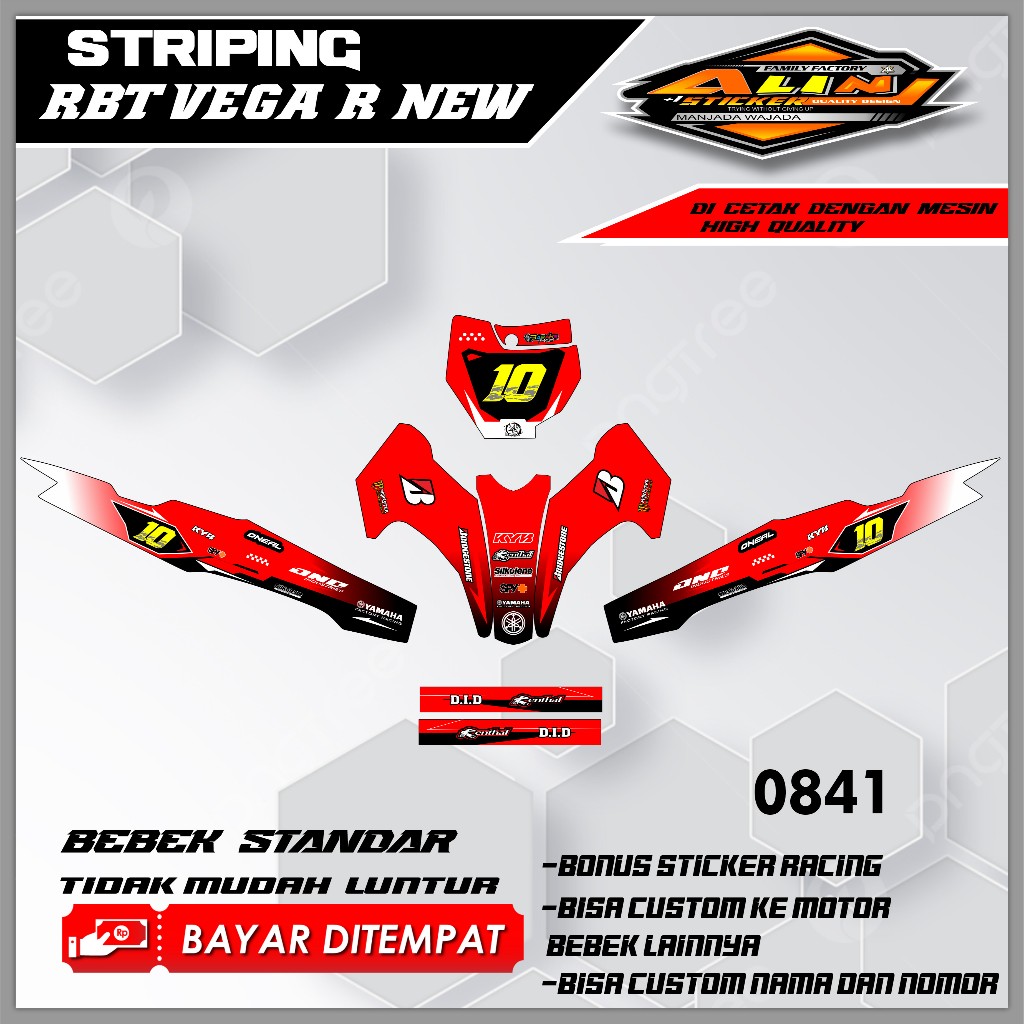 0841 STRIPING  RBT VEGA R NEW  - STRIPING VARIASI VEGA R  DESAIN RACING