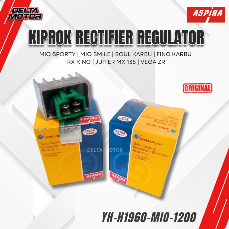 KIPROK RECTIFIER REGULATOR MIO SPORTY MIO SMILE MIO SOUL FINO JUPITER MX OLD NEW RX KING VEGA ZR ASP