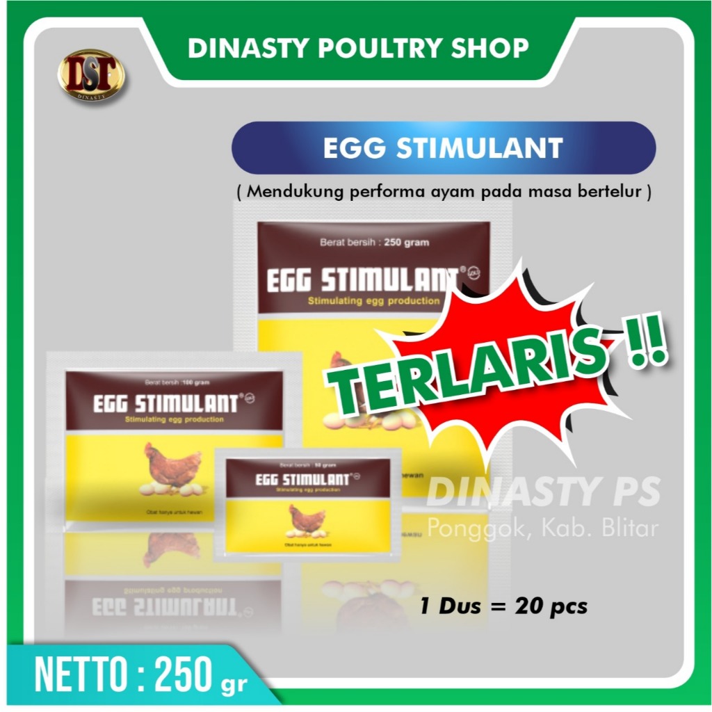 Egg Stimulant 250 gram vitamin pemacu produksi telur ayam puyuh bebek - egg stimulant 250 gram pemac