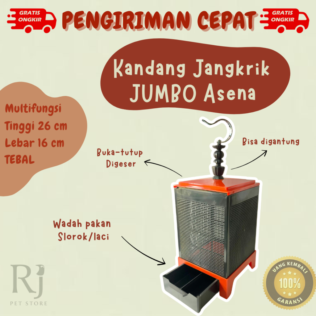 KANDANG JANGKRIK, ULAT,KROTO 3 IN 1 SANGKAR PLASTIK WADAH KOTAK TEMPAT JANGKRIK ULAT BELALANG KELABA