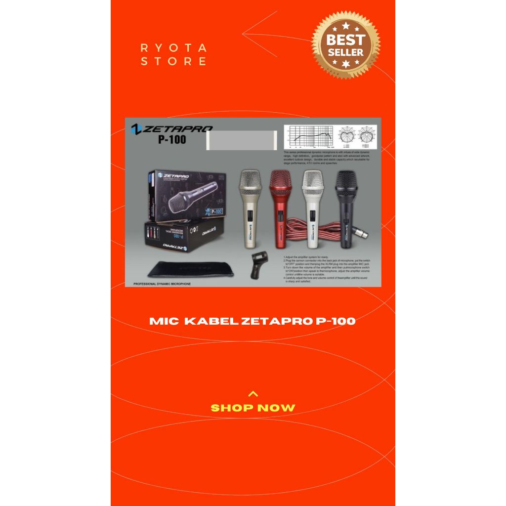 Mic kabel Zetapro P-100 / Zetapro P 100 / Zetapro P100 Original