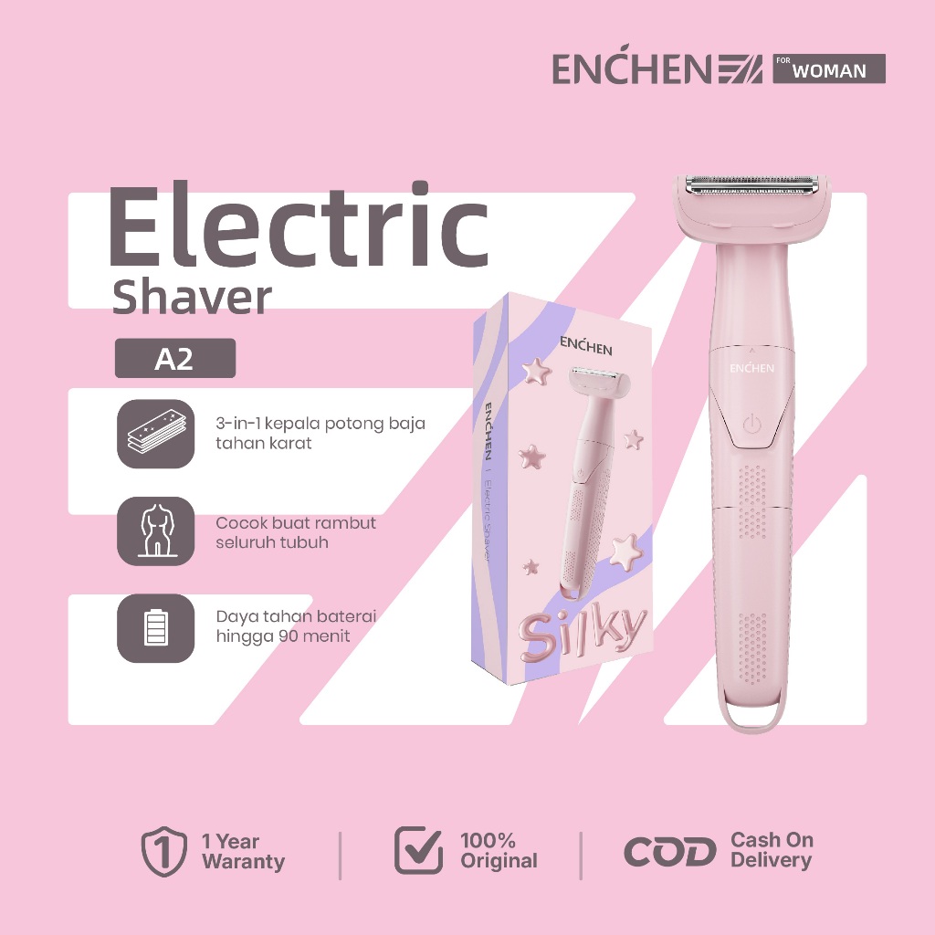 ENCHEN A2 Body Groomer Wanita Elektrik Shaver Waterproof