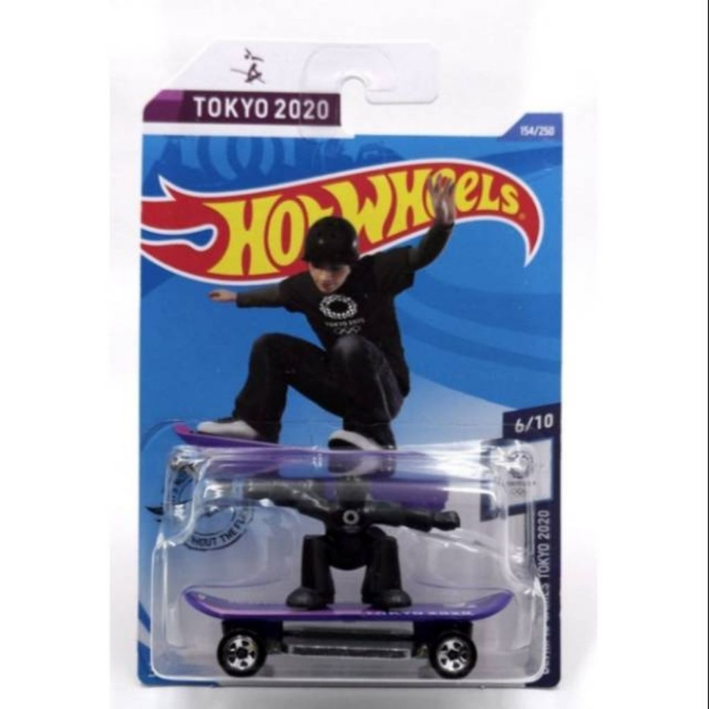 Mainan Hotwheels Skate Grom Biru Hitam / Tokyo 2020 / Olympic Games Tokyo 2020