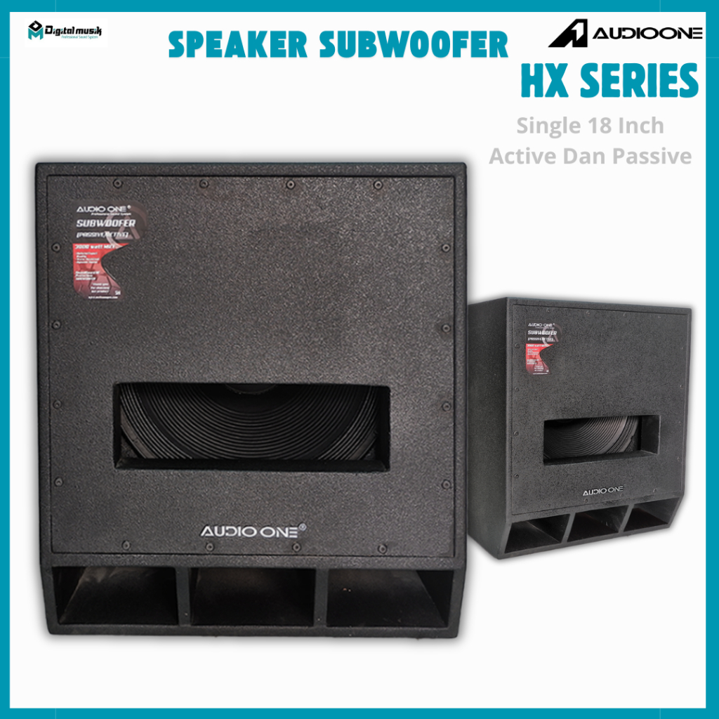 AUDIO ONE Subwoofer 18 Inch  HX 118 Speaker Active Passive Full Bass Low Sound System Lapangan I DM