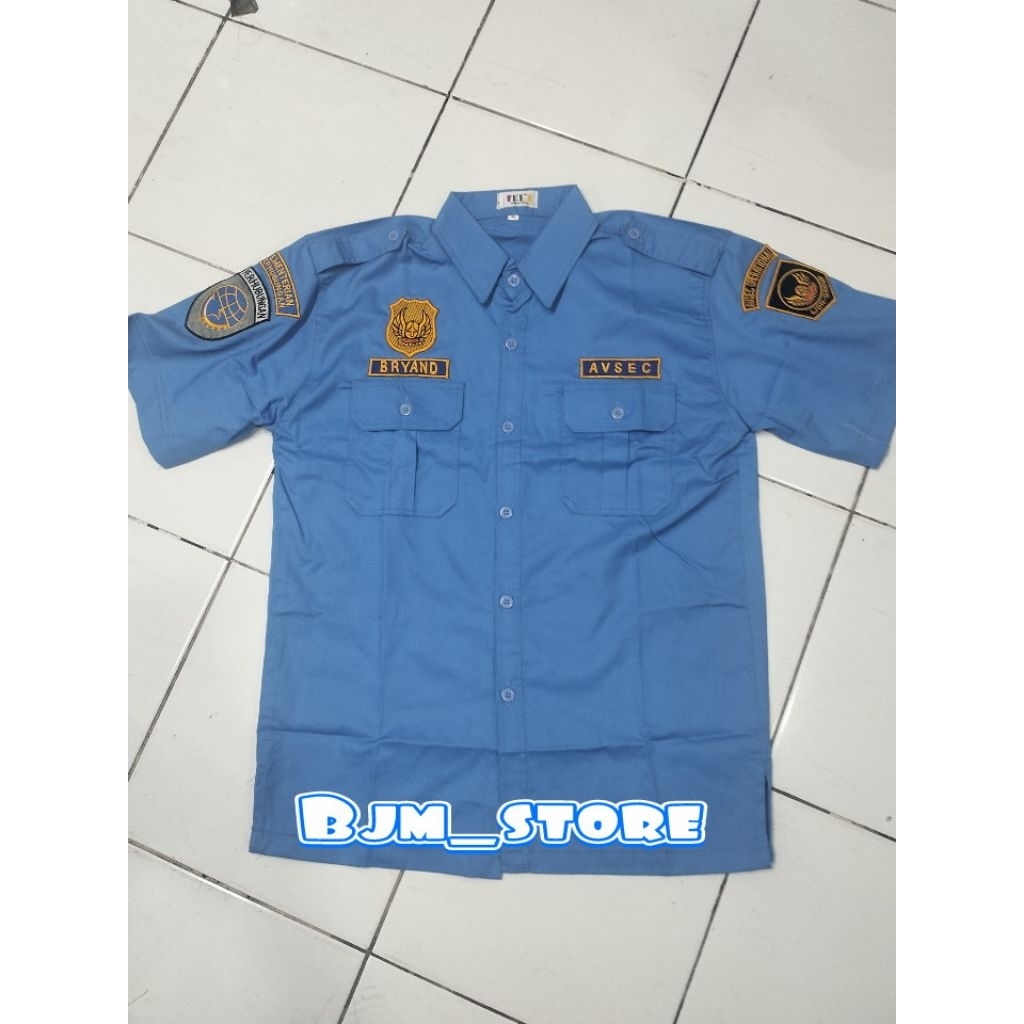kemeja AVSEC Angkasa pura logo custom lion group