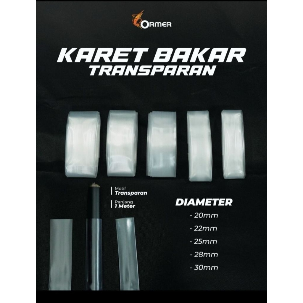 Karet Bakar Transparan Joran Tegeg Pancing