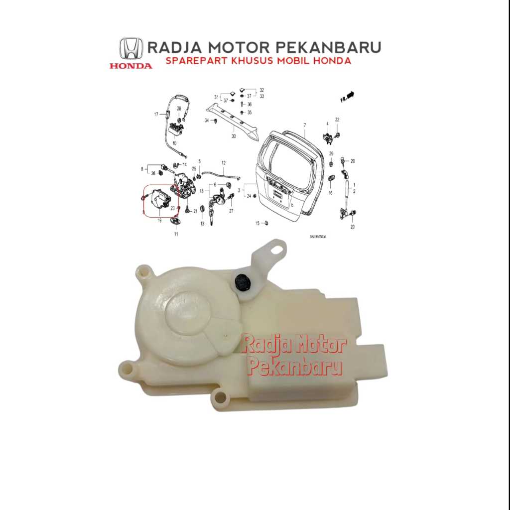 Actuator central lock pintu bagasi stream JAZZ 74896-SA