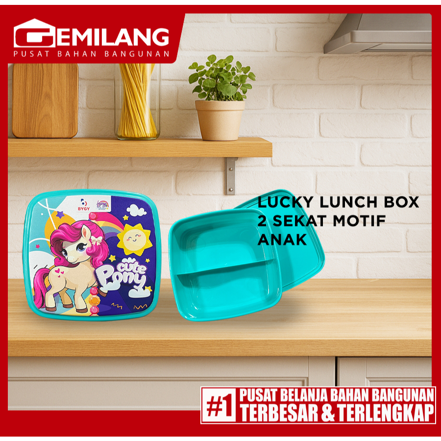 LUCKY LUNCH BOX 2 SEKAT MOTIF ANAK