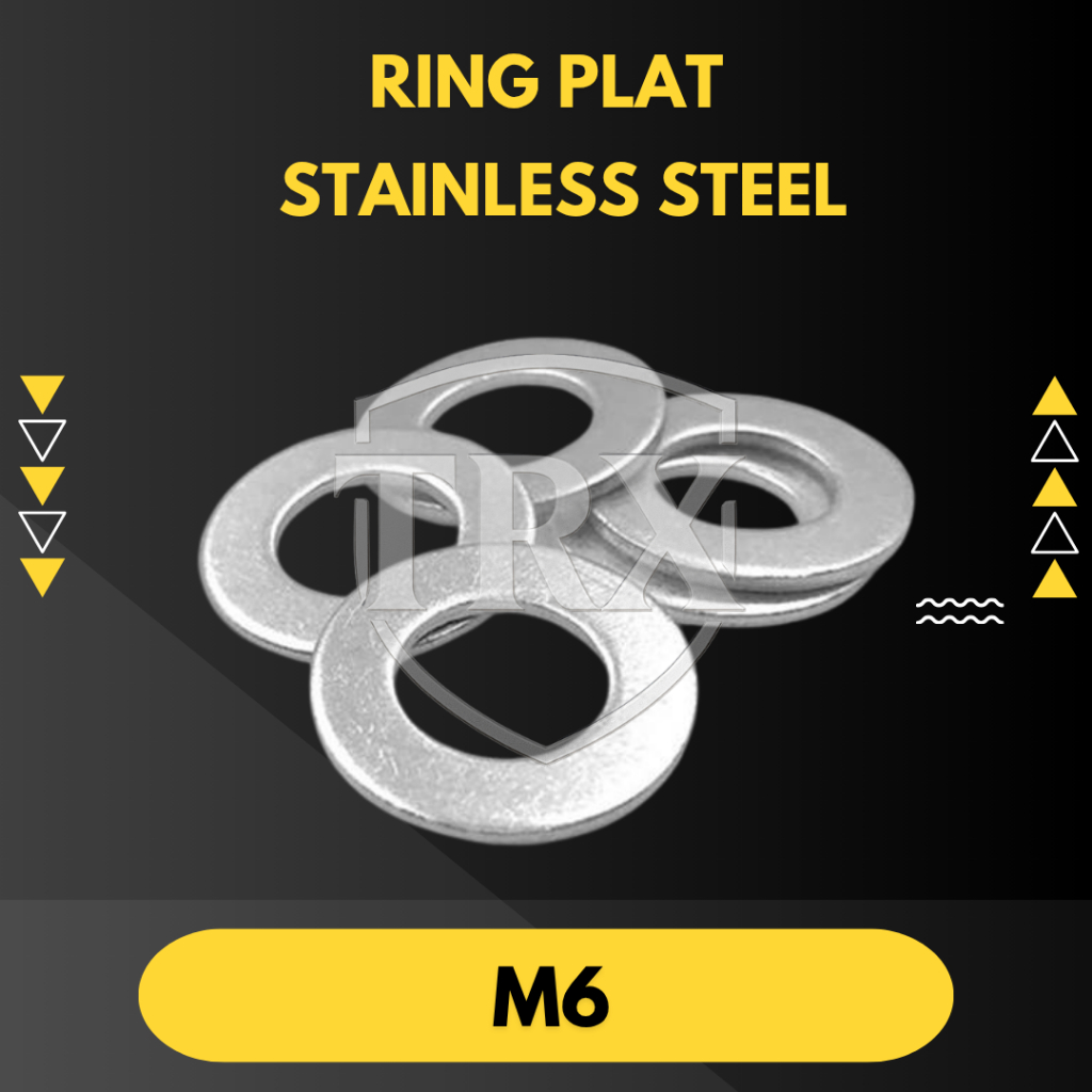 RING PLAT M6 STAINLESS STEEL