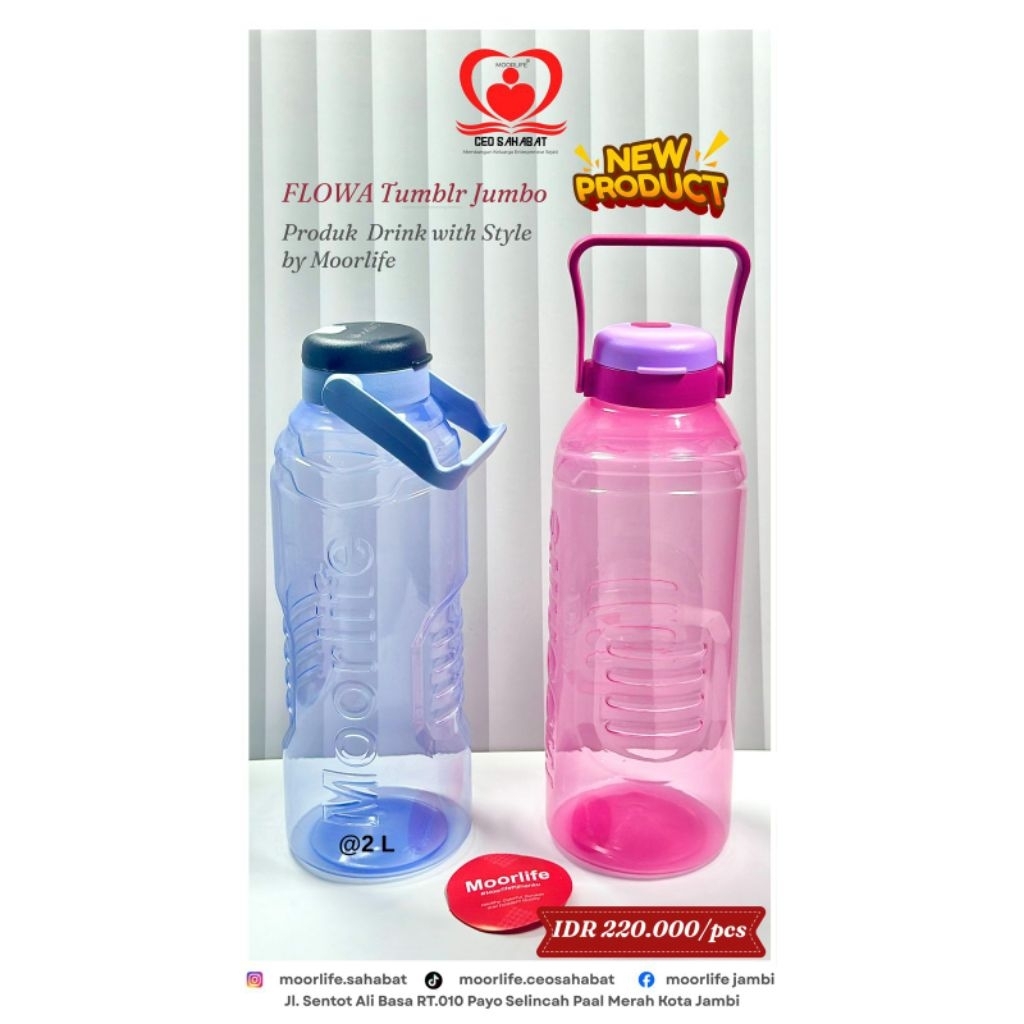 FLOWA BY MOORLIFE BOTOL MINUM 2 liter