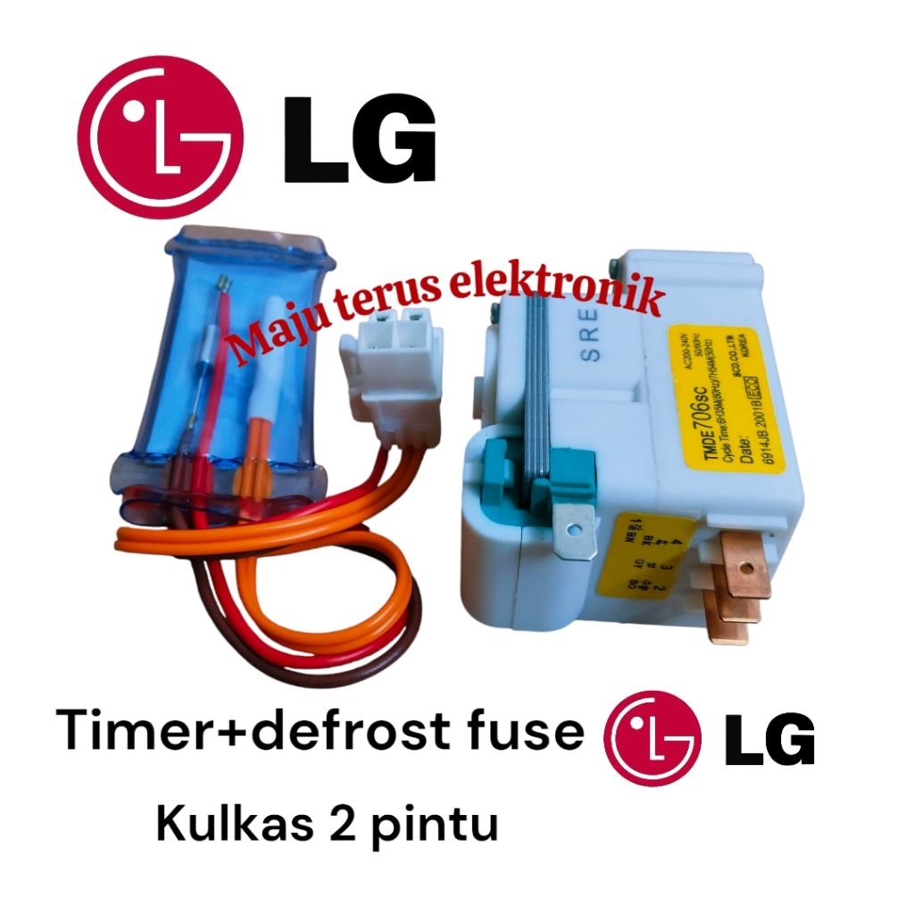 (1set)Timer+Defrost Bimetal kulkas LG 2 pintu Inverter 1 set