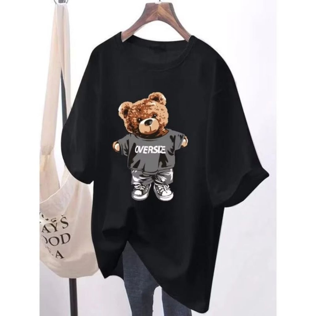 Kaos Distro Oversize gambar TEDYY bear