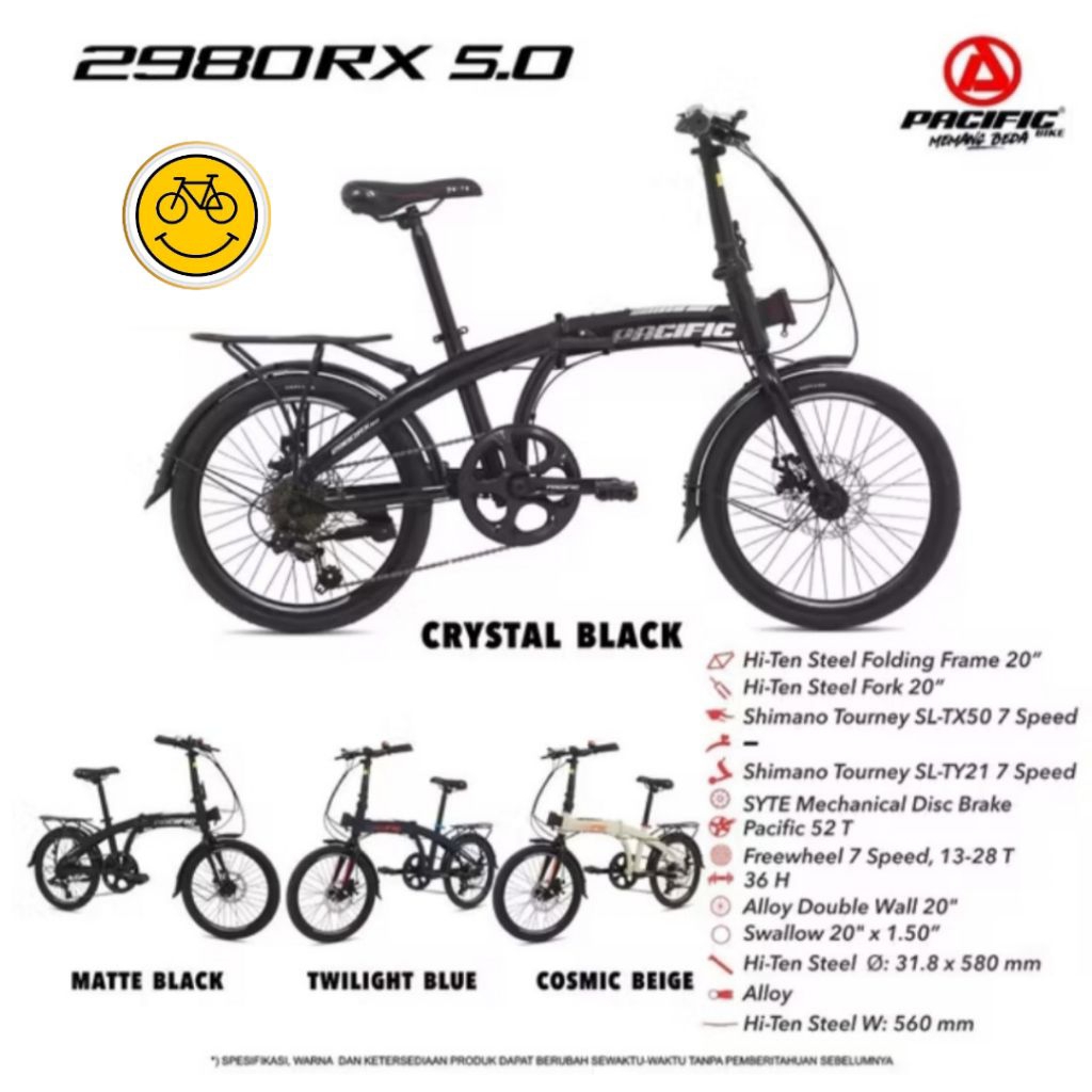 Sepeda Lipat 20 Pacific 2980RX 5.0