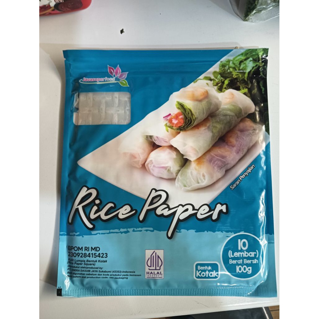 RICE PAPER-KULIT LUMPIA KOTAK ISI 10LEMBAR