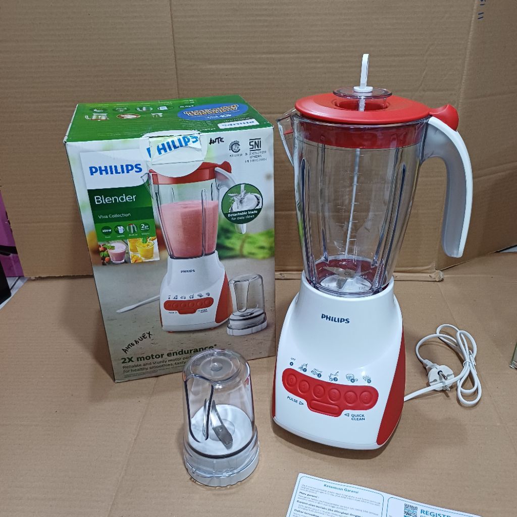 Blender Philips HR 2115  Gelas Juicer Plastik 2 liter dan bumbu kering