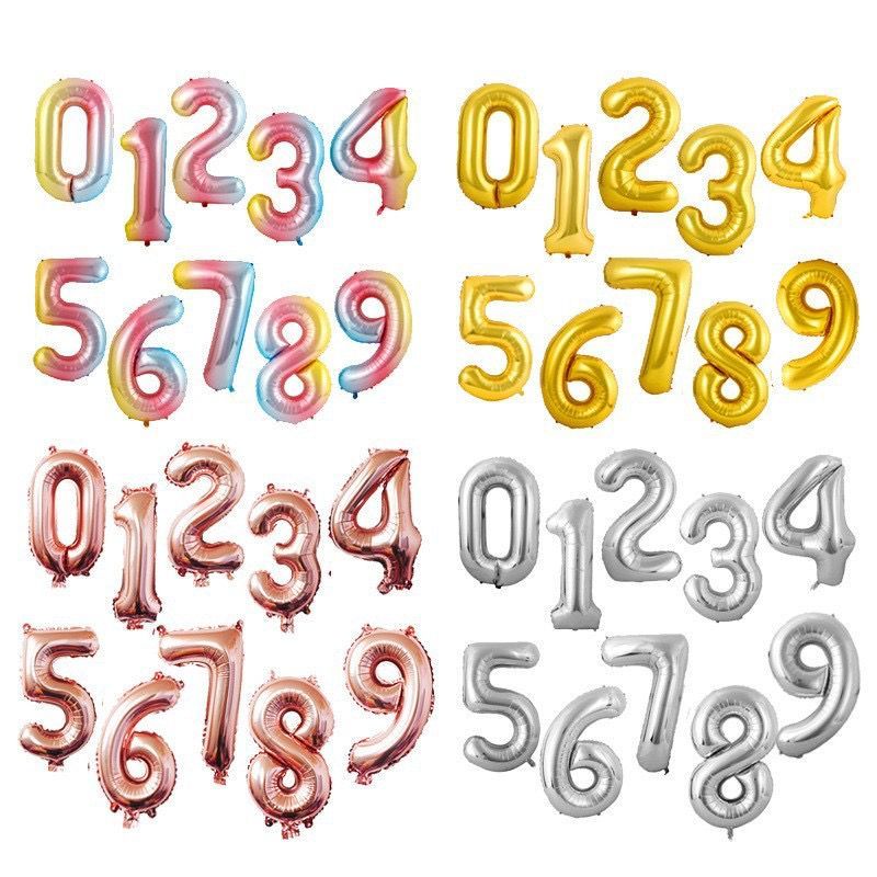 Balon Foil Angka Kecil 40 Cm Dekorasi Ulang Tahun