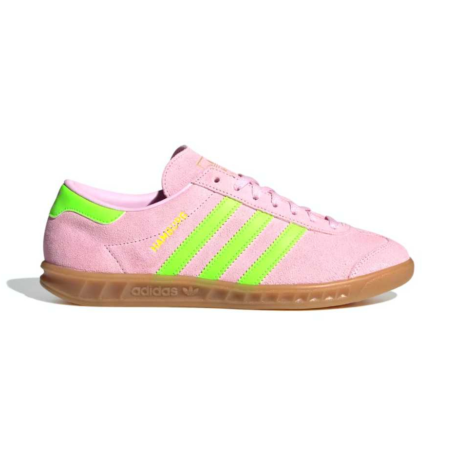 SEPATU CASUAL ADIDAS HAMBURG W Clear Pink/Solar Green ORIGINAL 100% JS0683