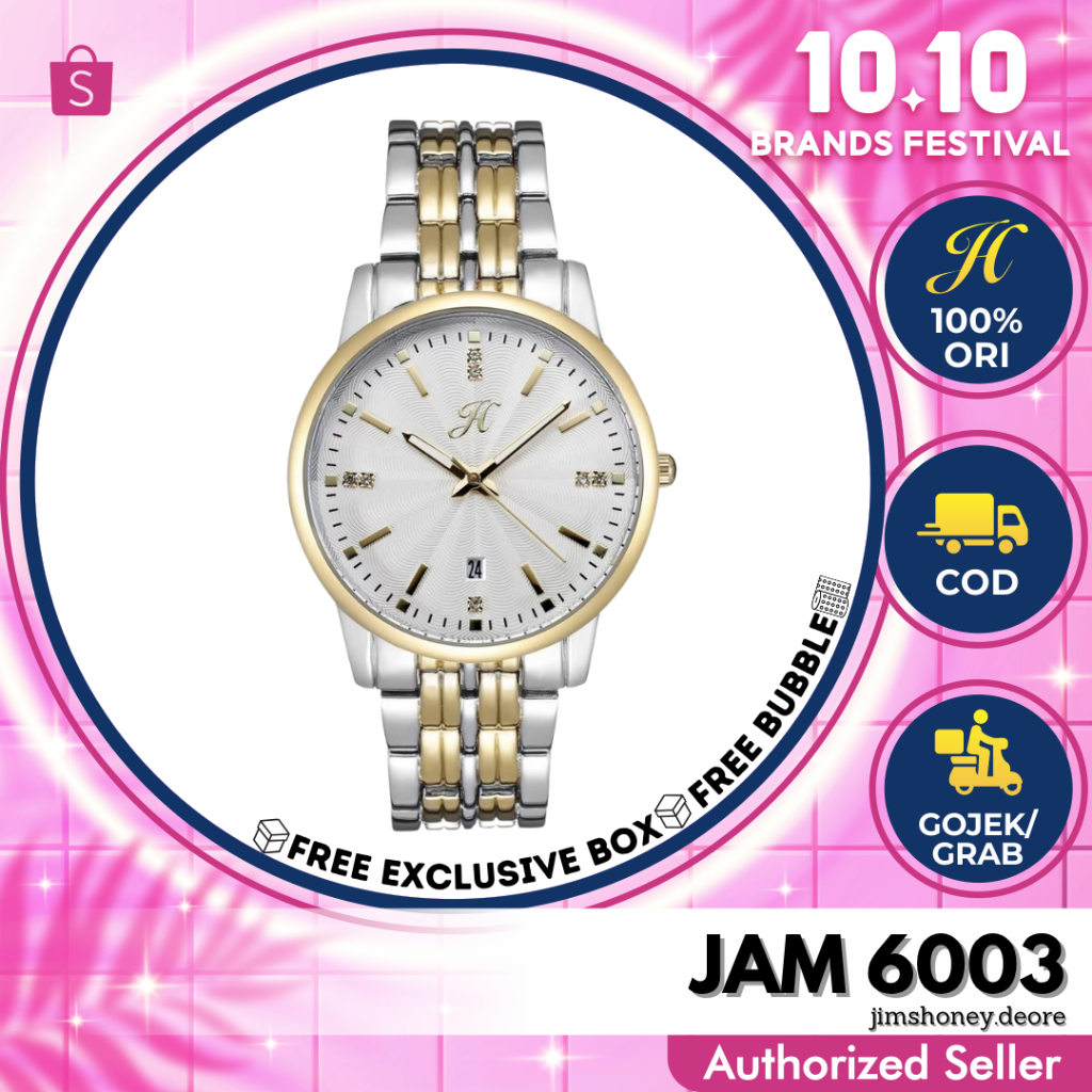 JAM TANGAN JIMS HONEY 6003 Couple Fashion Pria Wanita JH Ori Murah