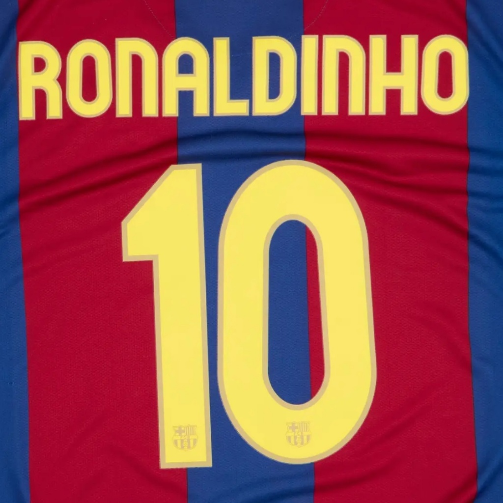 [ NAMESET ] RONALDINHO 10 BARCELONAA HOME 2007 / 2008