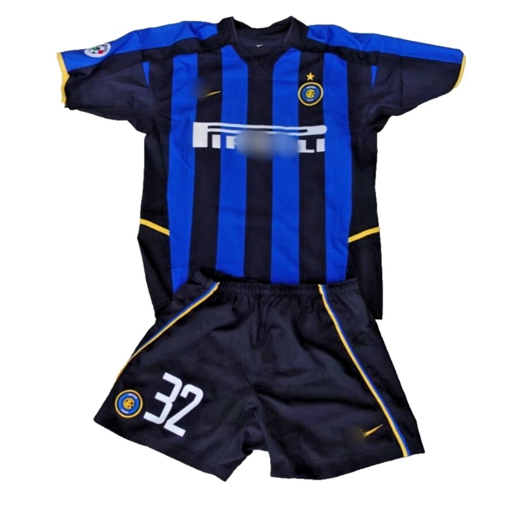 Original Player Issue INTER MILAN 2002 Home Full Kits Jersey + Celana Vieri Baju Bola Italy - M