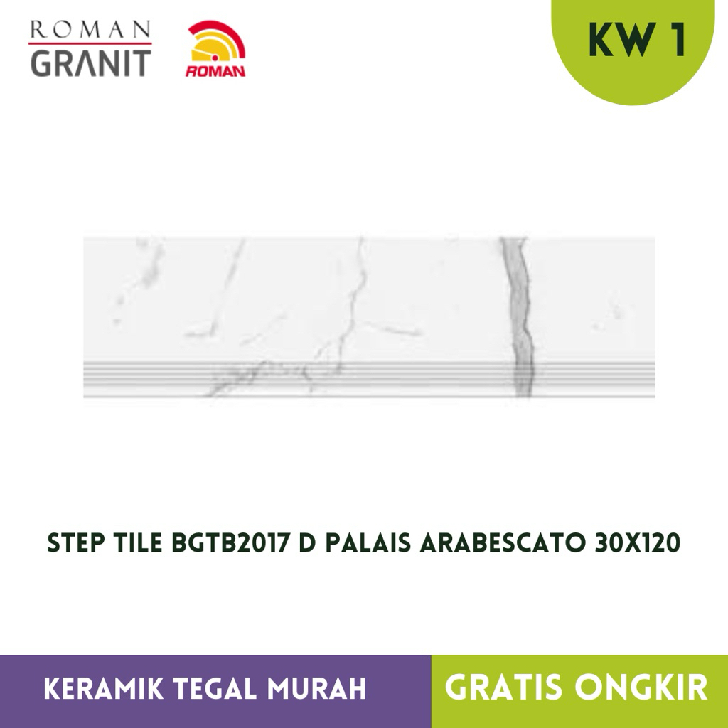 Granit Tangga 30x120 Roman BGTB2017 dPalais Arabescato KW1 putih
