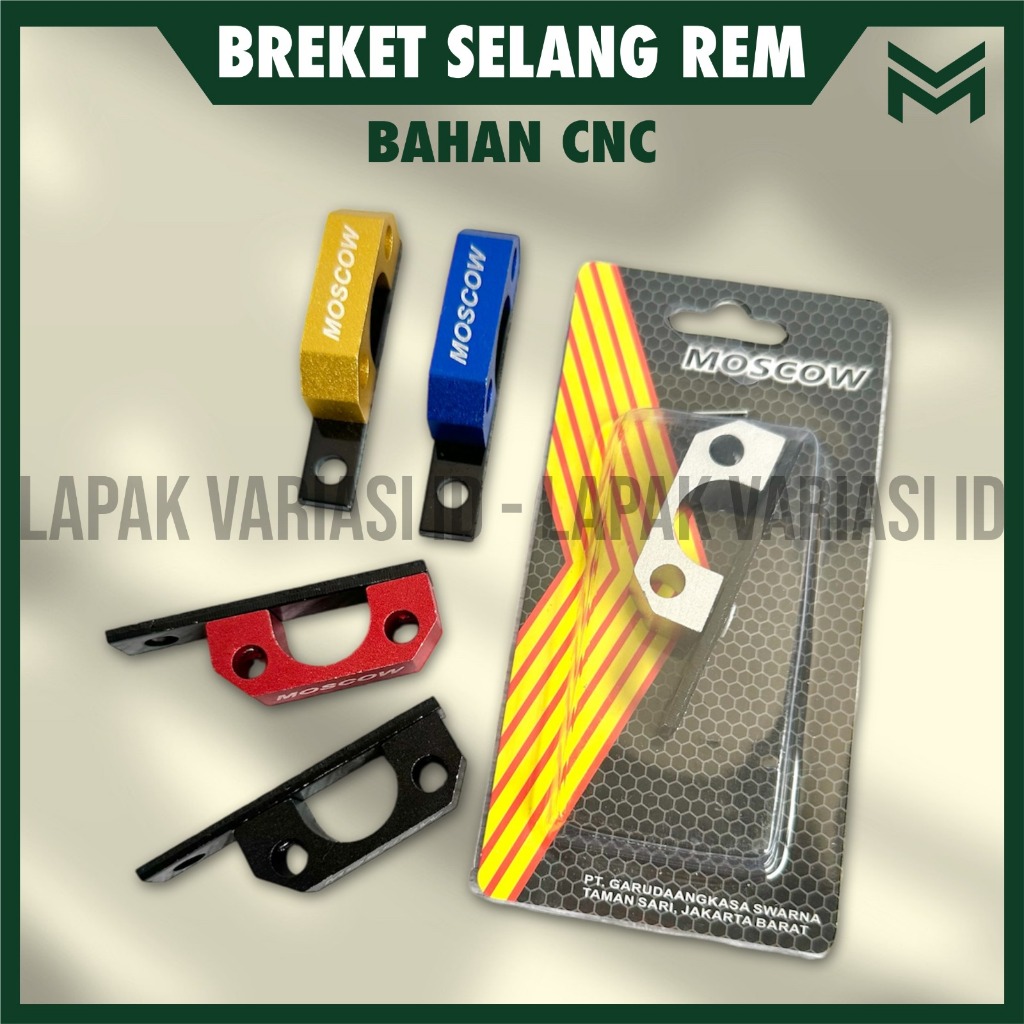 KLEMAN SELANG REM DEPAN BREKET SELANG REM BRARCKET SELANG REM ASLI CNC PREMIUM MERK MOSCOW UNIVERSAL