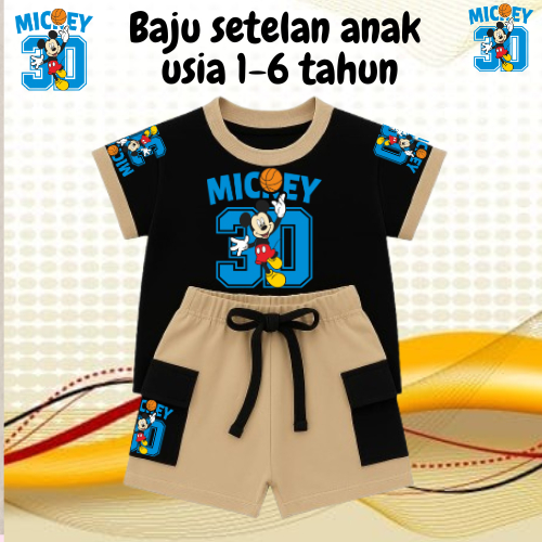JBT Baju Setelan Number Anak Laki-Laki Unisex Usia 1-6 Tahun Jersey Beby Teri